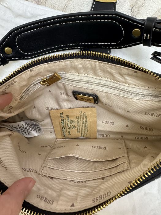 Сумка guess чорна багет