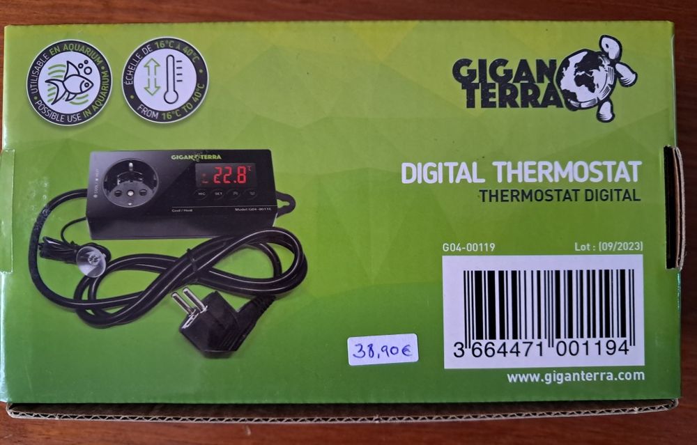 Termostato para répteis