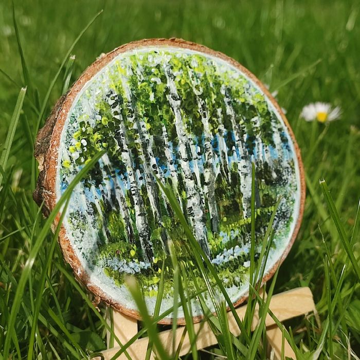 Magnes na lodówkę las brzozowy