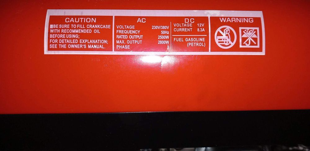 Agregat prądotwórczy Eurotec 2,5-3 kw 230/380v