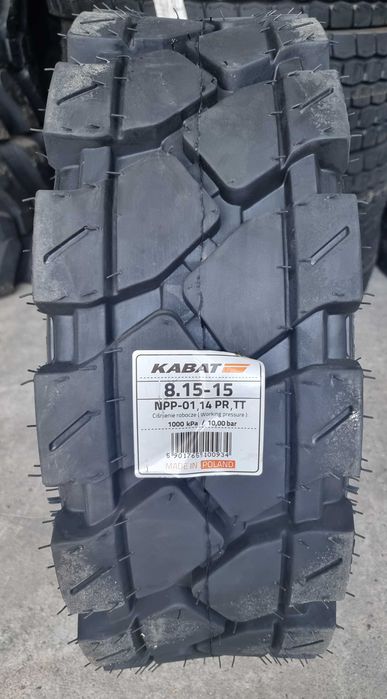 NOWE opony 28x9-15 (8.15-15) KABAT 14PR do wózka widłowego - c. BRUTTO