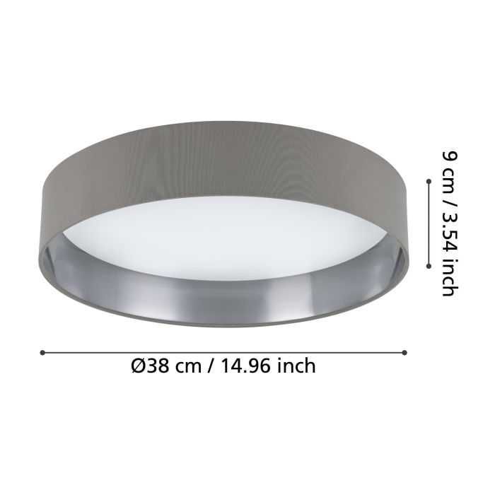 MASERLO 2 oprawa lampa sufitowa plafon - 38cm - 99543 EGLO