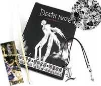 DEATH NOTE zestaw NOTATNIK ŚMIERCI pióro naszyjnik zakładka naklejki