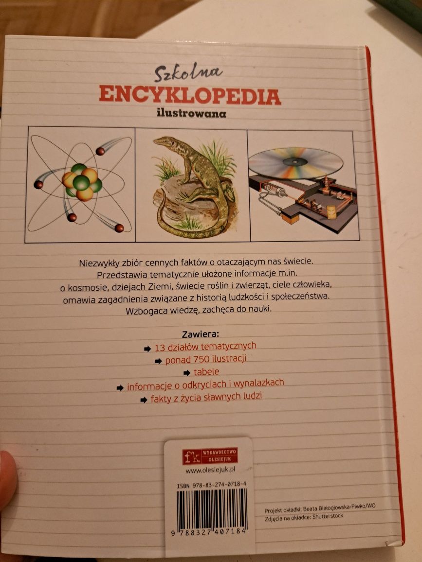 Szkolna encyklopedia ilustrowana wyd. Olesiejuk