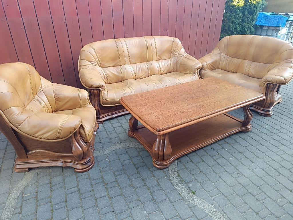 Komplet wypoczynkowy, zestaw, sofy skórzane,ze skóry, wypoczynek
