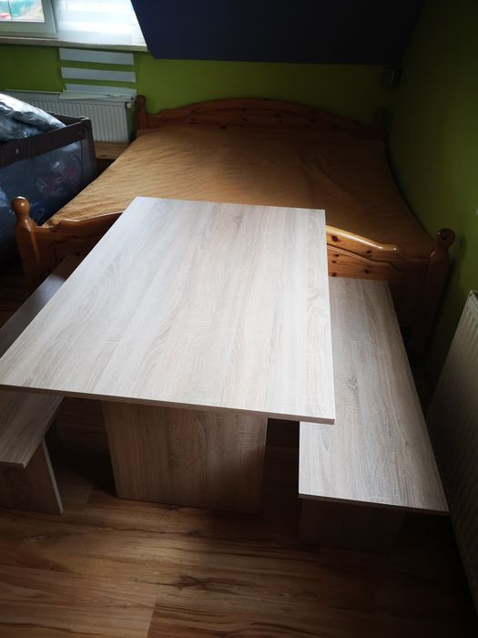 Stół z ławkami dąb sonoma