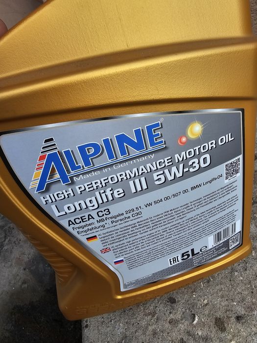 olej silnikowy Alpine Longlife 3 5w30 Nowy