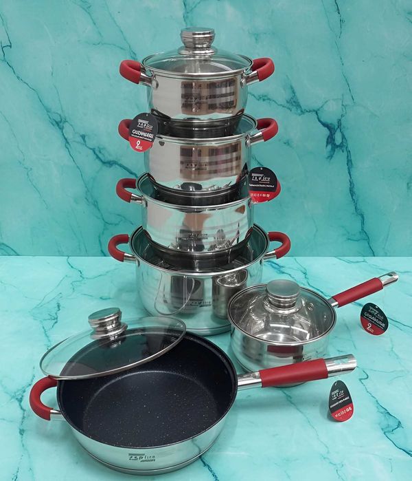 Набор кастрюль, посуды из нержавеющей стали/ кастрюли,сковорода,ковшик