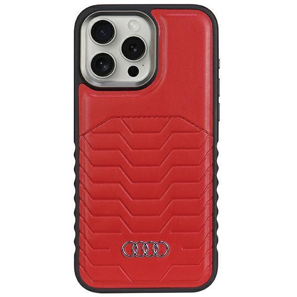 Etui Audi Skóra Ekologiczna MagSafe iPhone 14 Pro 6.1" Czerwone