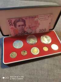 набор Украина дорогие и редкие монеты позолота