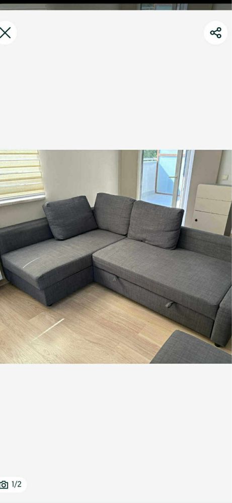 Naroznik kanapa łózko  ikea FRIHETEN funkcja spania