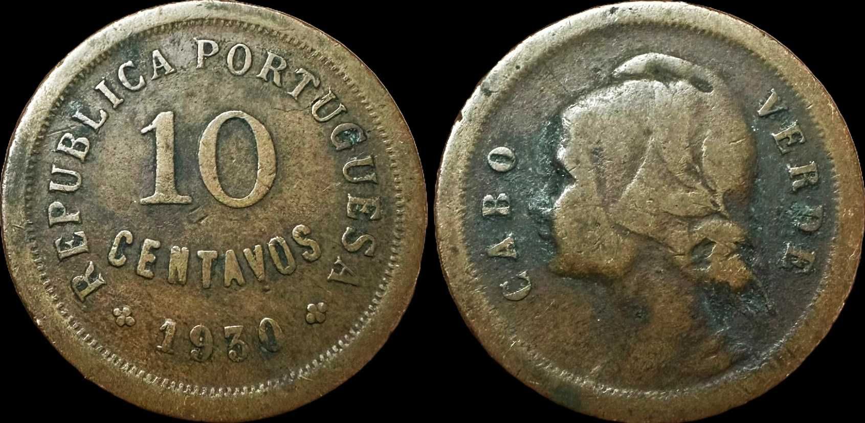 Moeda de 10 Centavos - 1930 - Cabo Verde