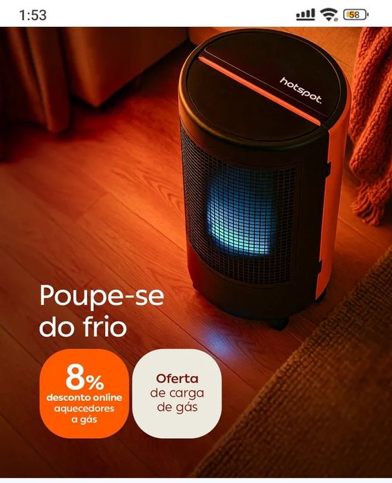 Aquecedor hotspot a gas