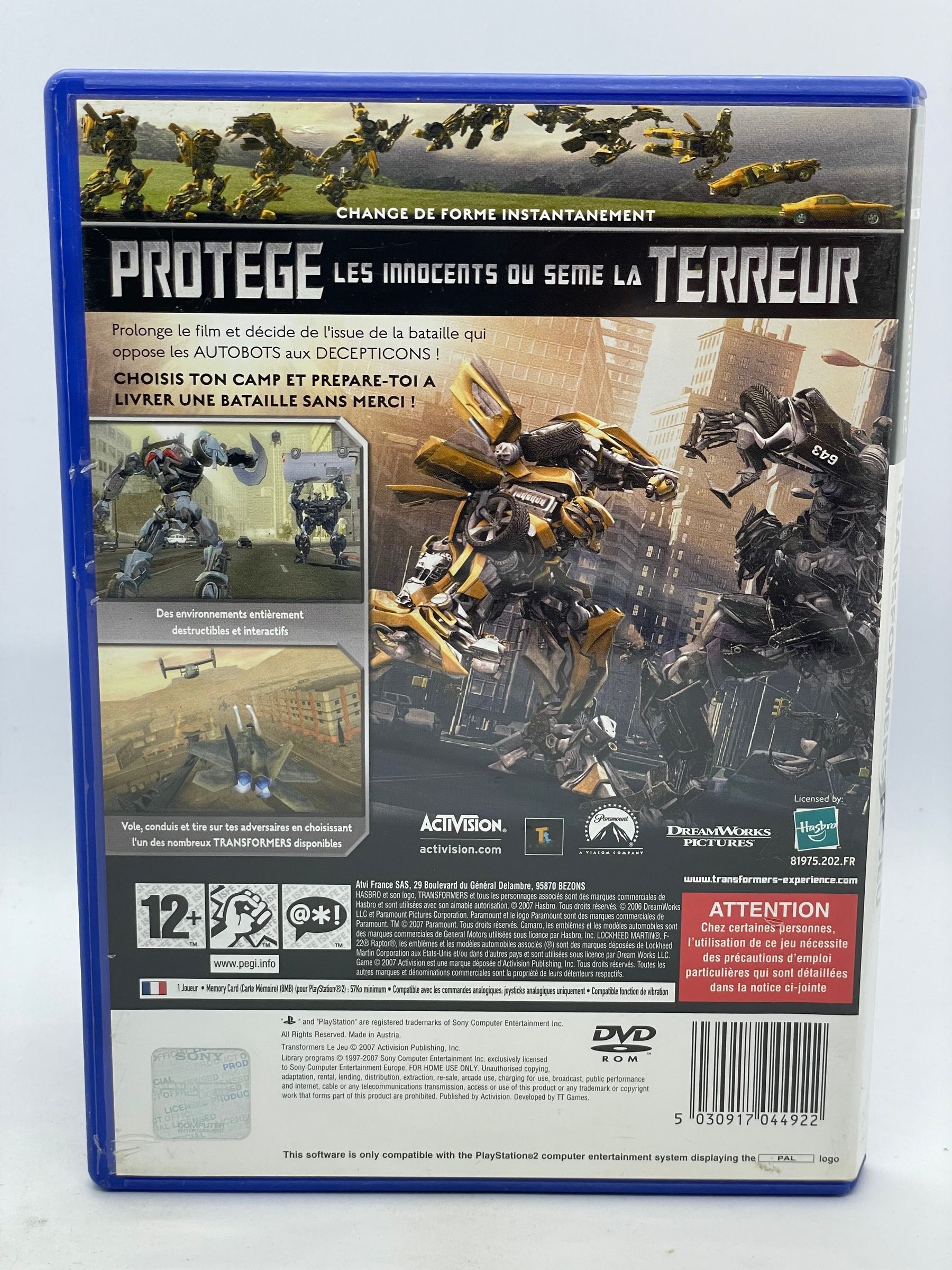 Transformers The Game PS2 (FR) Po Francusku