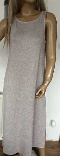 Donna Karan nowa sukienka M 38 oversize beżowa prosta