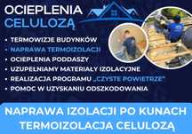 Ocieplenia poddaszy naprawa po kunie wdmuchiwanie celulozy docieplenie