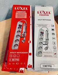Удлинитель сетевой фильтр Luxel premium 5 м с заземляющим контактом