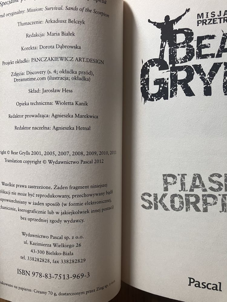 Bear Grylls Piaski Skorpiona