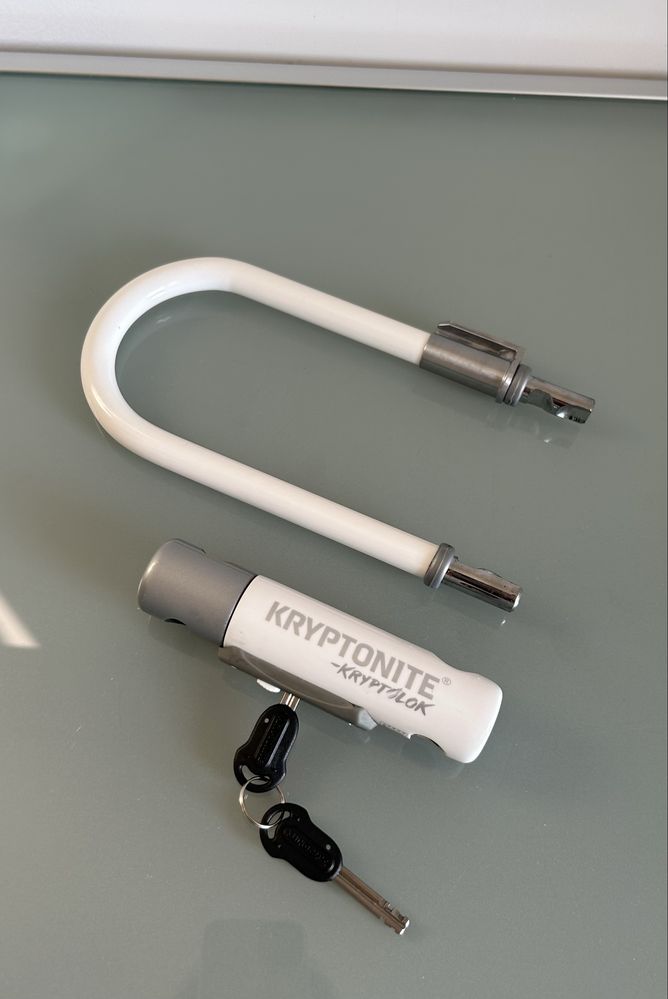 Zapięcie U-lock KRYPTONITE Kryptolok Zapinka Do Roweru Biała