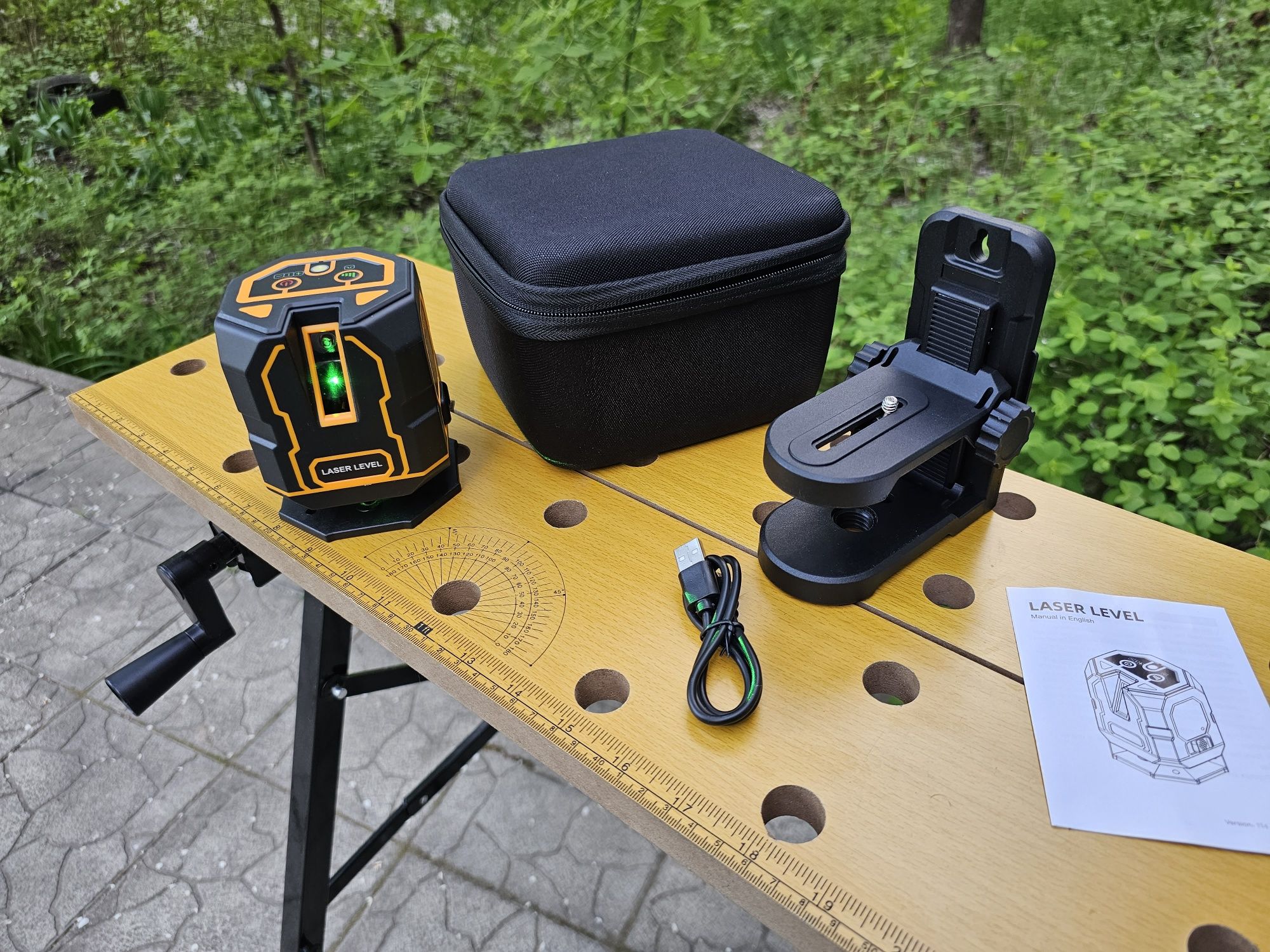 Качественный Лазерный уровень Laser Level 360° Pro Тонкая линия Аккум.