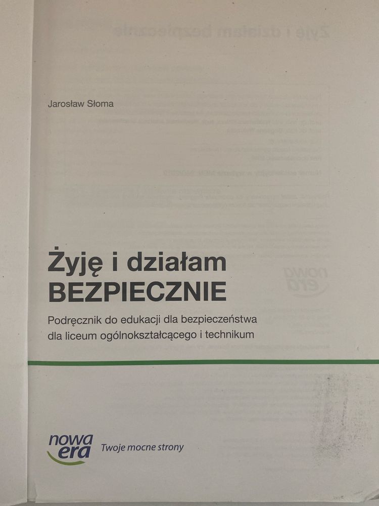 Podrecznik Żyję i działam bezpiecznie
