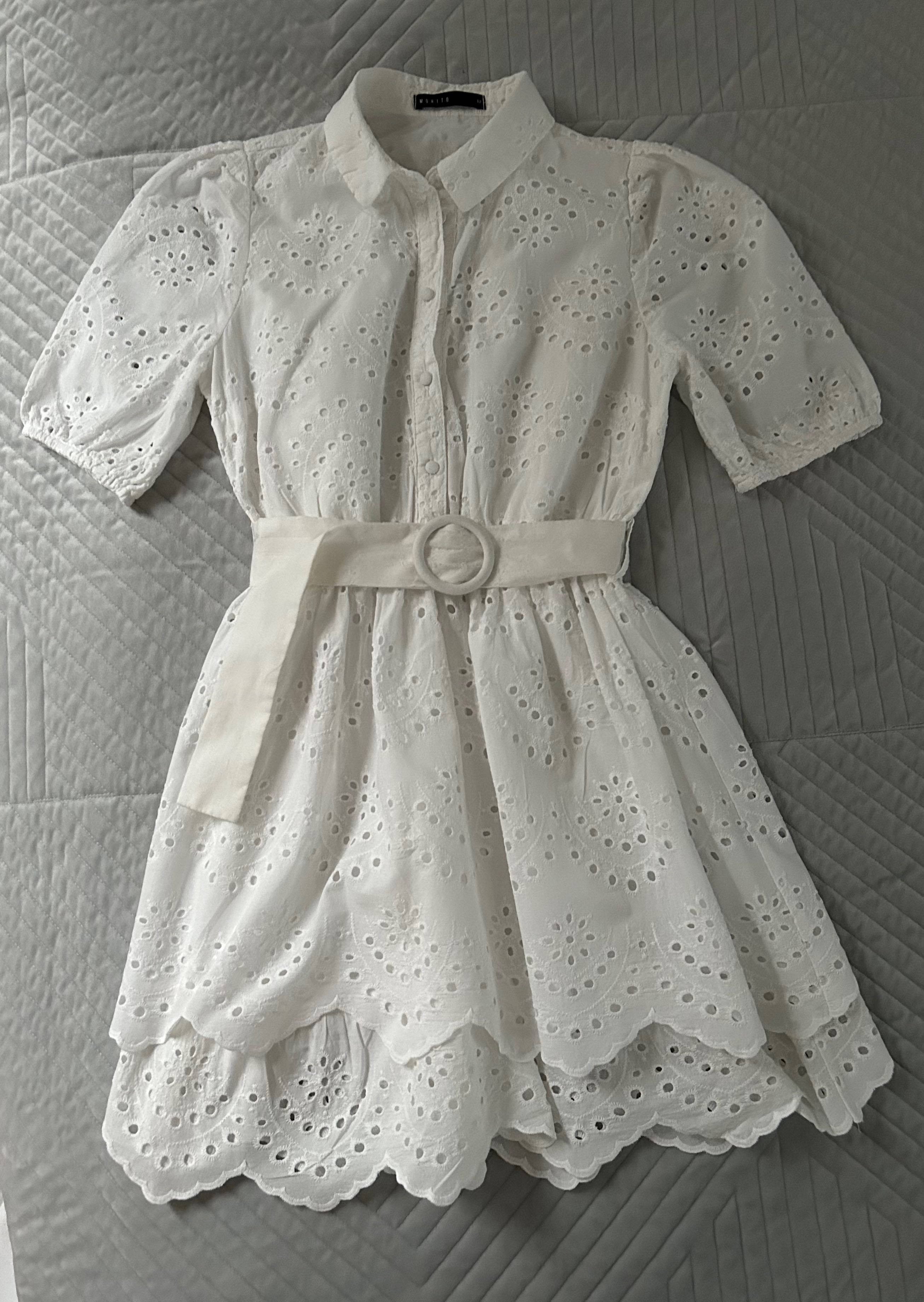 Mohito biała ażurowa sukienka rozmiar 32.
