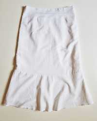 VILA CLOTHES duńska biała elegancka spódnica na podszewce L