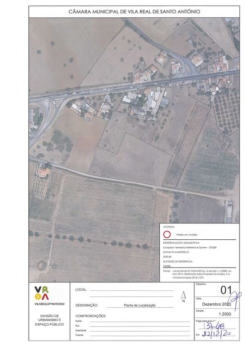 Terreno Rustico em Vila Nova Cacela