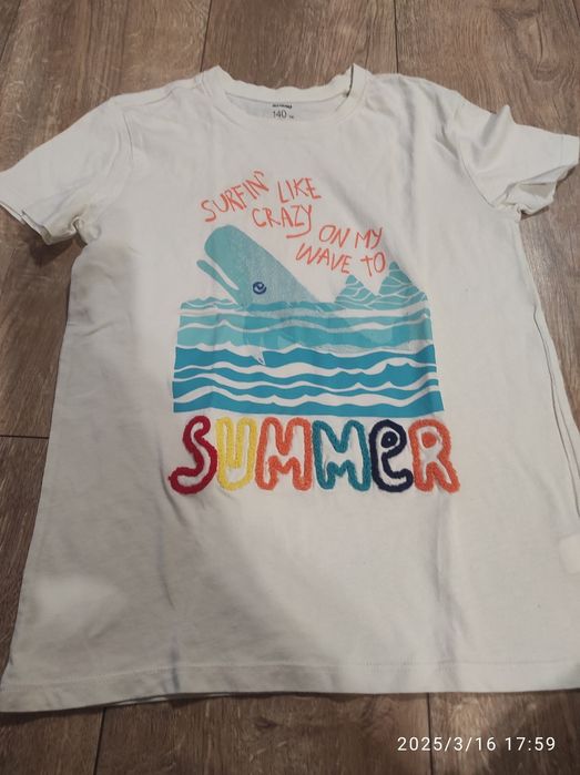 T-shirt chłopięcy 140 koszulka chłopięca 140 rekin