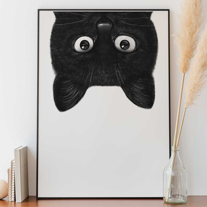 Kot "Angry Black Cat vol.2" PLAKAT A3 - Vintage - trzeci plakat GRATIS