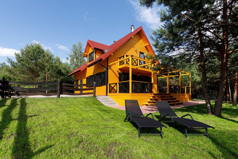 Dom letniskowy dla 11os. z podgrz. basenem, balią i sauną na Mazurach