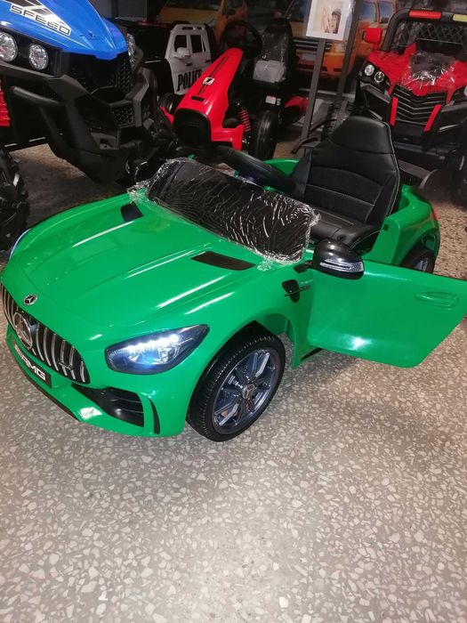 Samochód Mercedes GTR-s na akumulator dla dzieci zielony