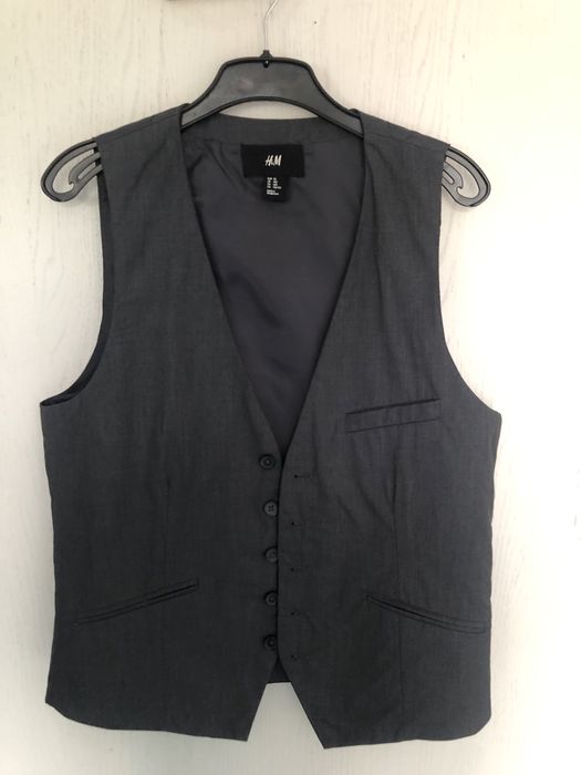 Czarna kamizelka garniturowa w bdb stanie h&m