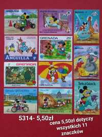Znaczki pocztowe- bajki Disney 3