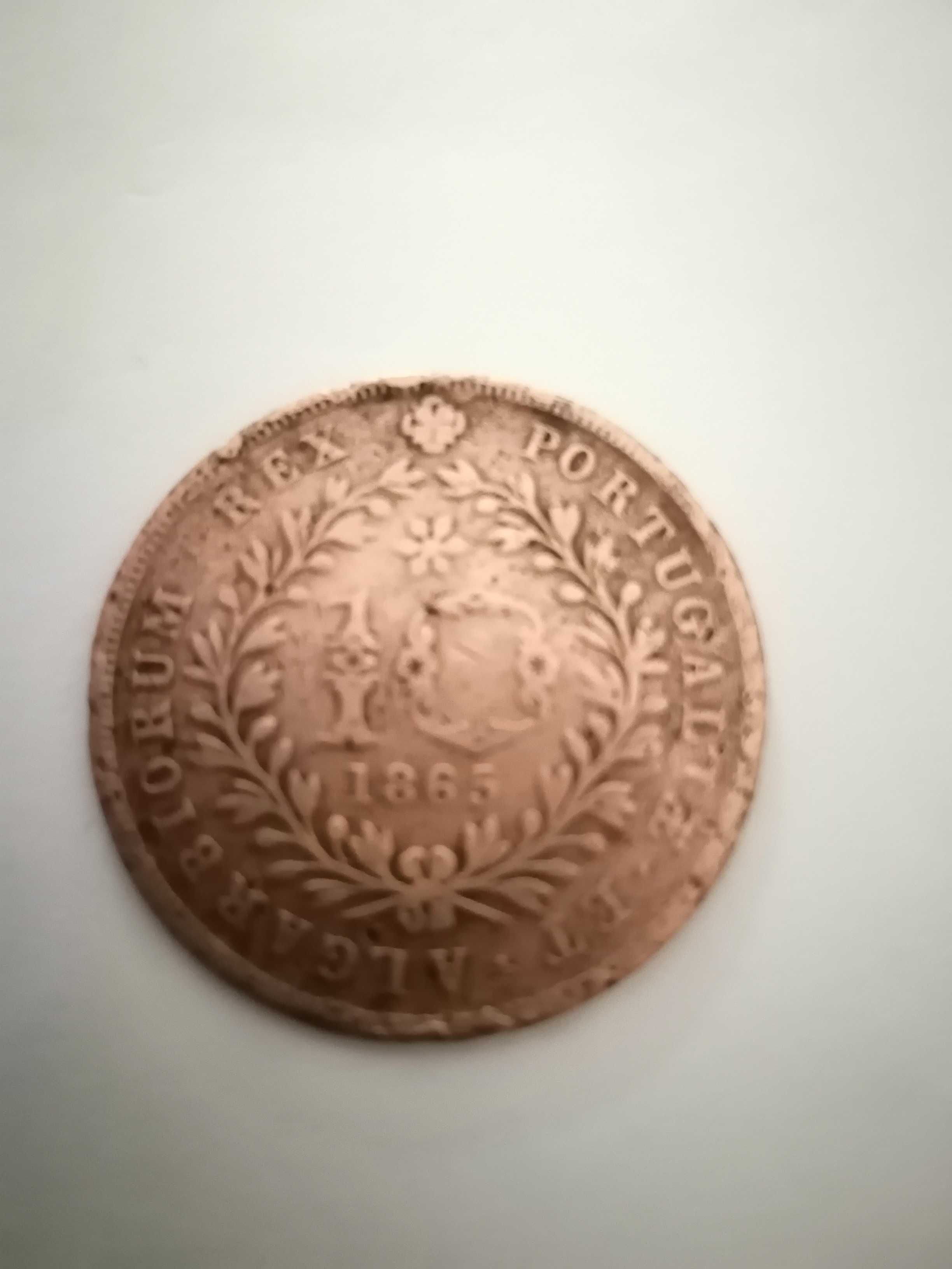 2 moedas da Monarquia, que circularam nos Açores,de 10 réis.