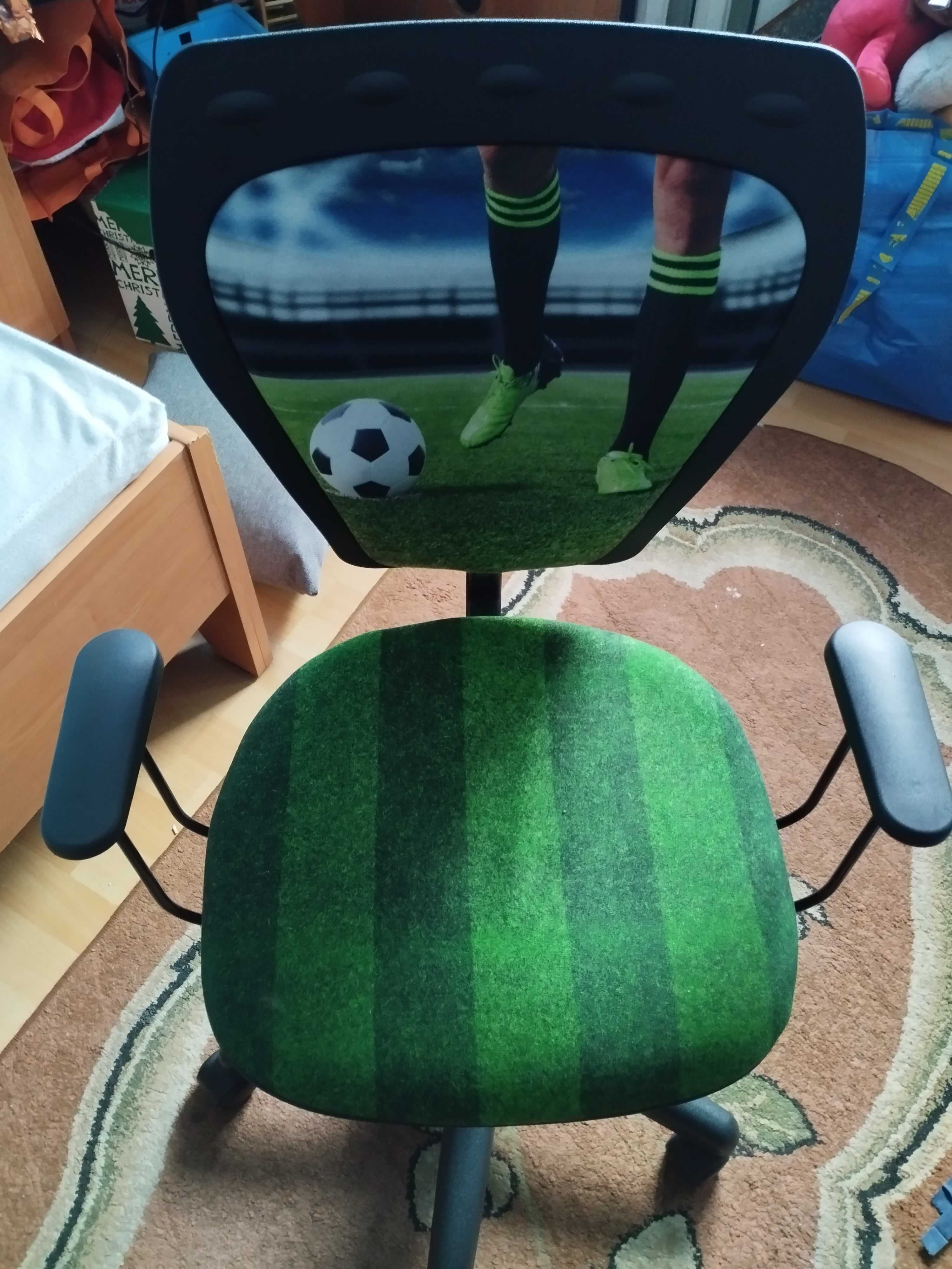 Fotel obrotowy motyw piłkarski dziecięce
