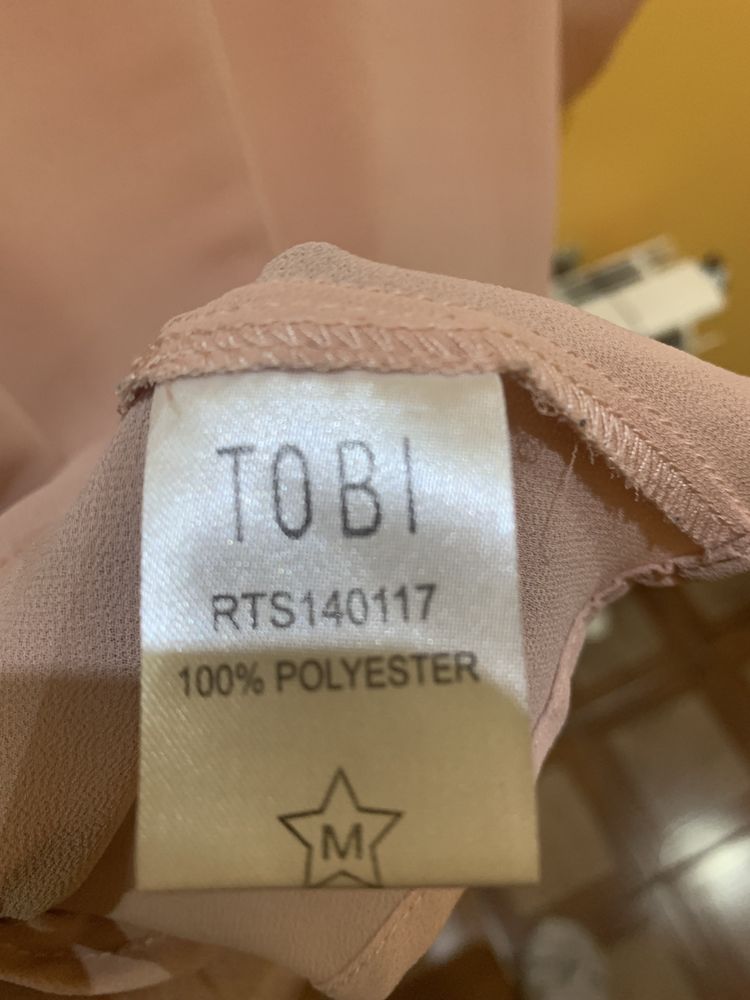 Blusa/túnica rosa bebé “Tobi” tamanho M, larga