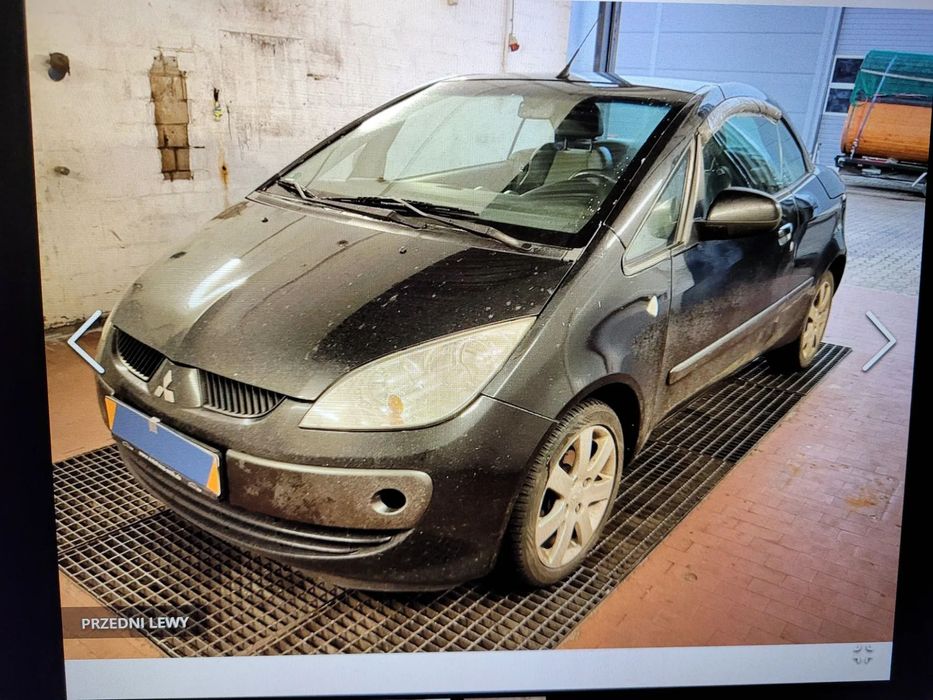 Mitsubishi Colt cabrio,opłacony faktura vat marża uszkodzony dach i bok