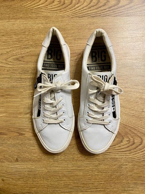 Buty damskie Big Star rozmiar 42 | białe, skóra ekologiczna, z logo