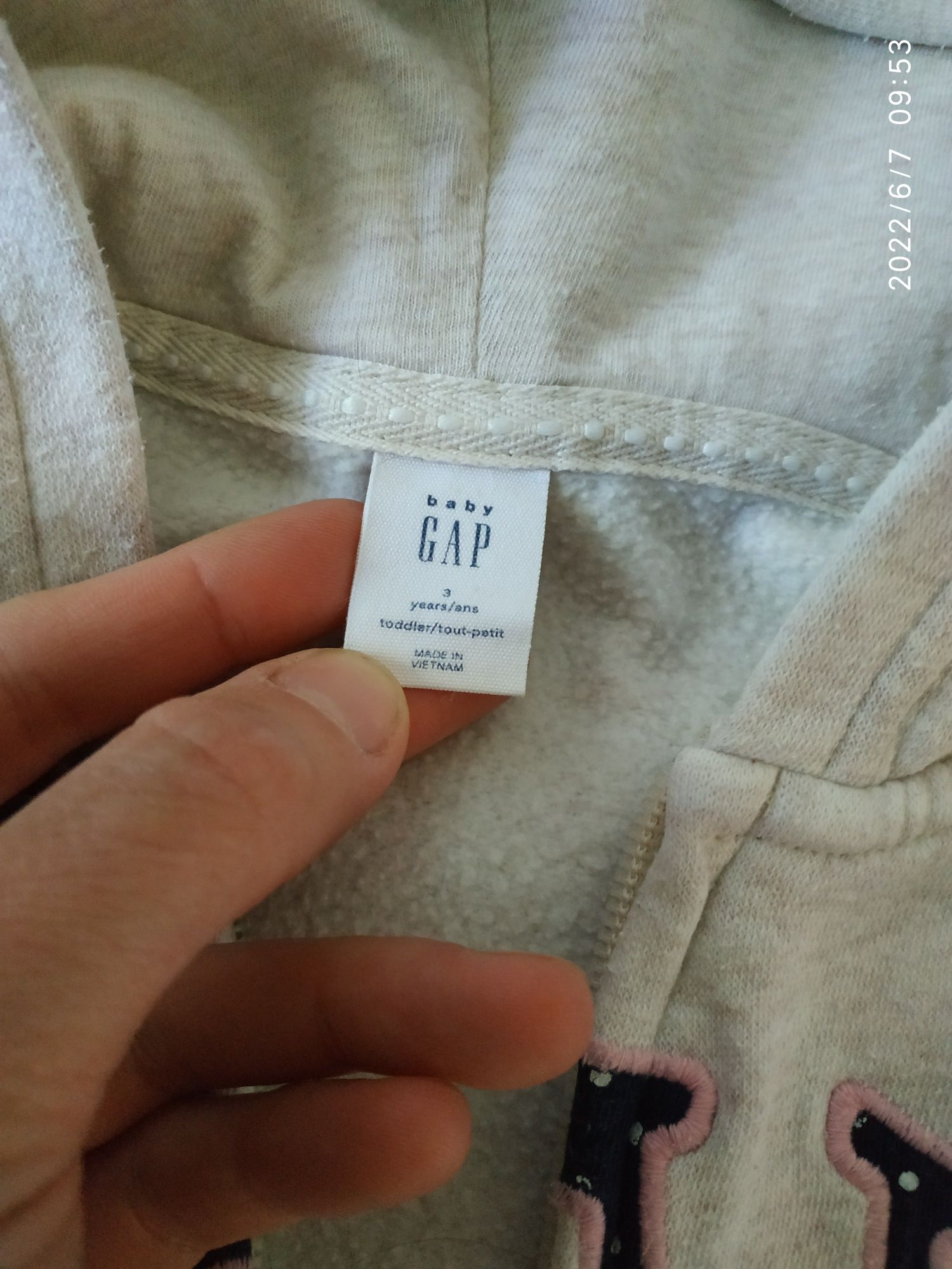 Кофта бобка Gap теплая с начесом утепленная для девочки 2-3 года.