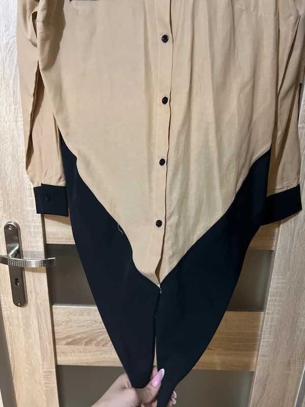 Bawełniany komplet damski spodnie plus koszula wiązana z przodu