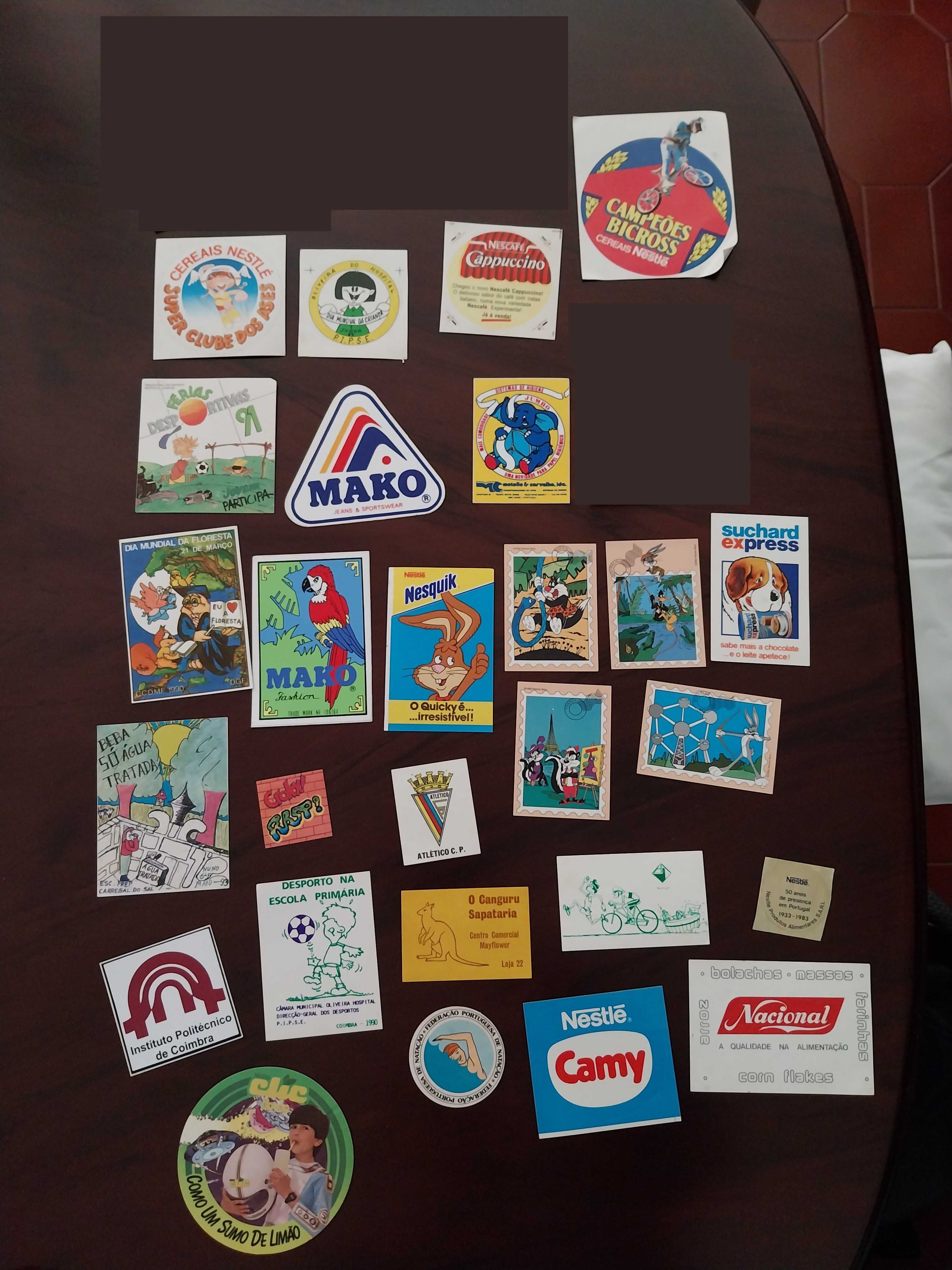 Lote 23 autocolantes variados - desporto, alimentação, expo 98 vintage
