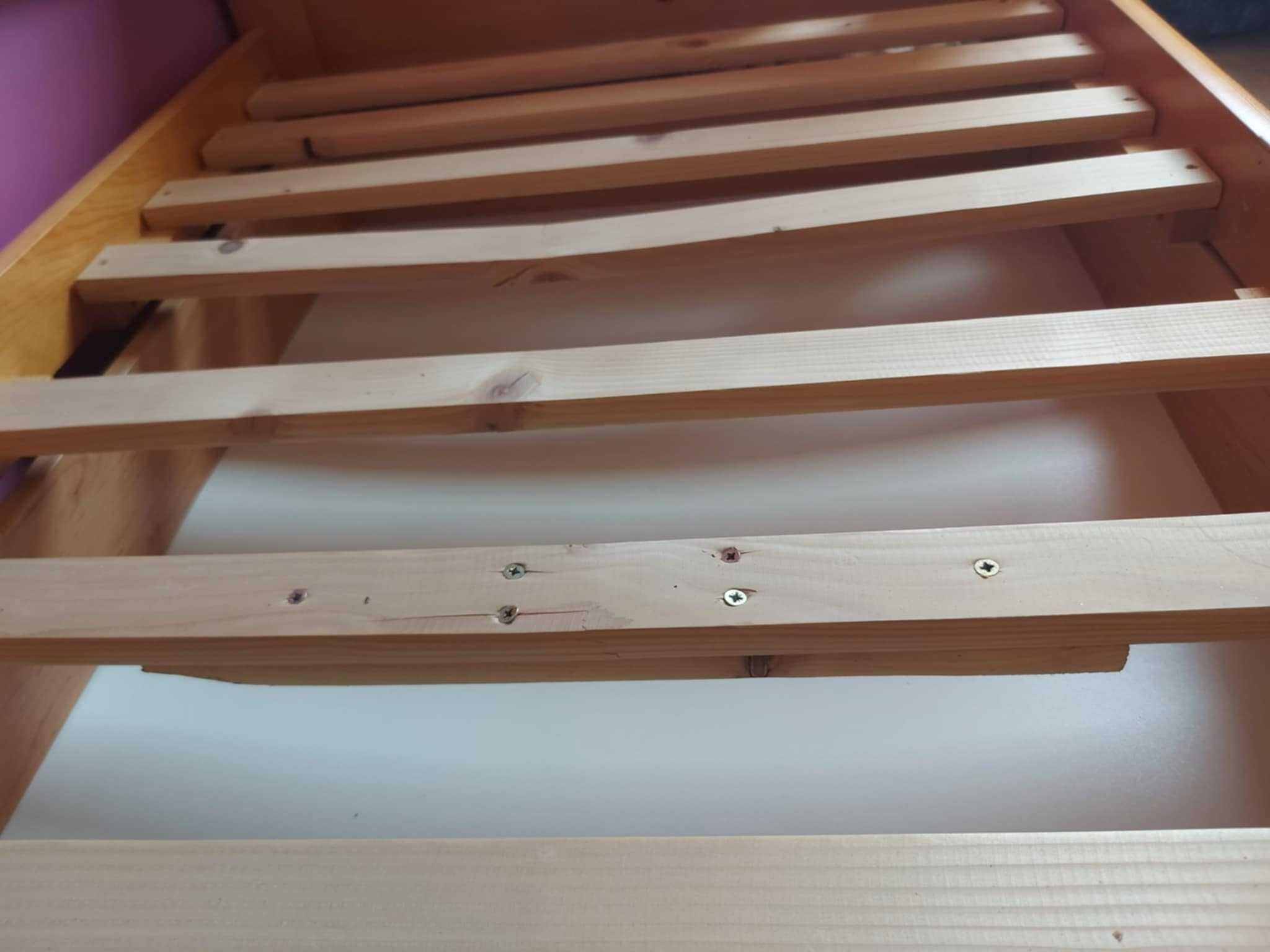 łóżko dziecięce, młodzieżowe  z szufladą i stelażem 180x80