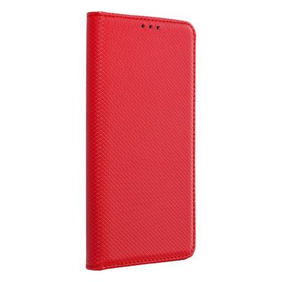 Etui Z Klapką Smart Magnet Samsung Galaxy S21 Czerwone + Szkło 9H