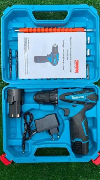 Cупер шуруповерт makita df330dwe 12v с набором запасной аккумулятор