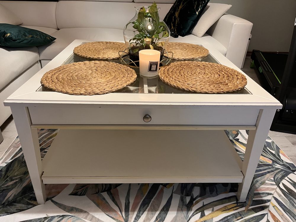 Ikea LIATORP stolik kawowy biały z szuflada