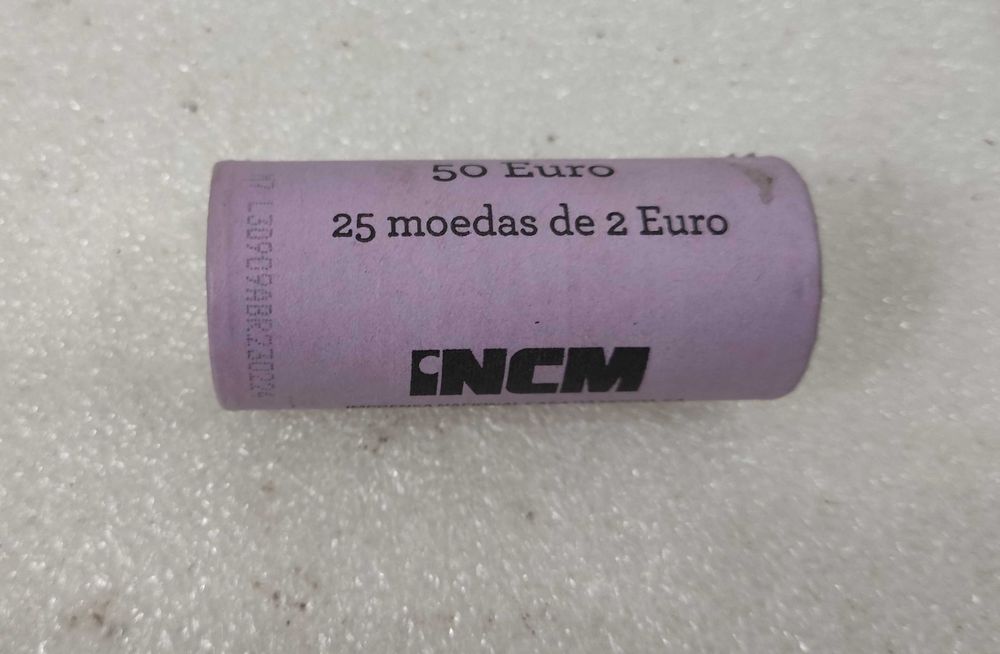 Rolo de moedas INCM 2 euros 50 anos do 25 Abril