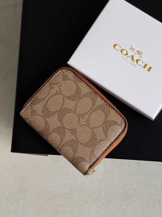 Женский кошелек Coach мини с коробкой Коуч маленький
