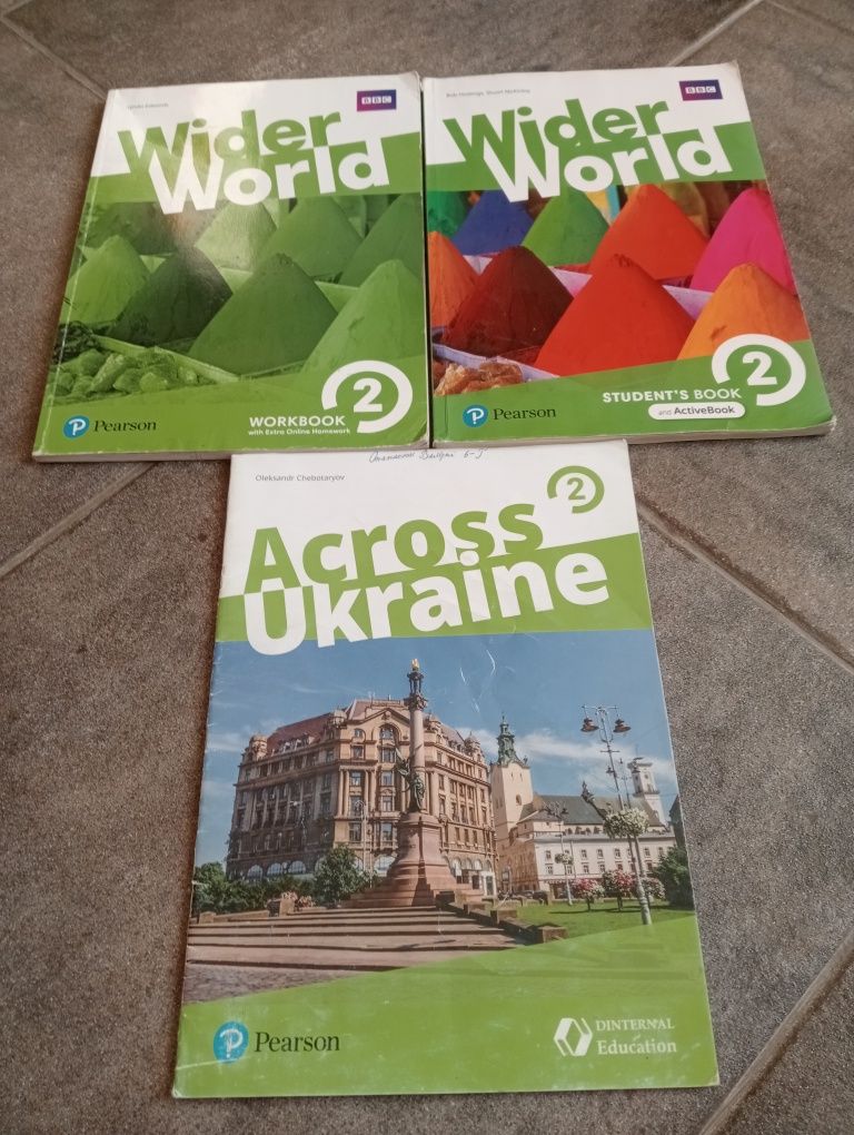 Комплект Wider World 2, 3 student's book, workbook, across Ukraine