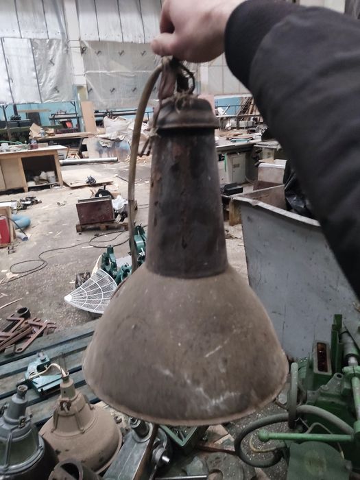 Ретро светильник, эмаль, лофт,